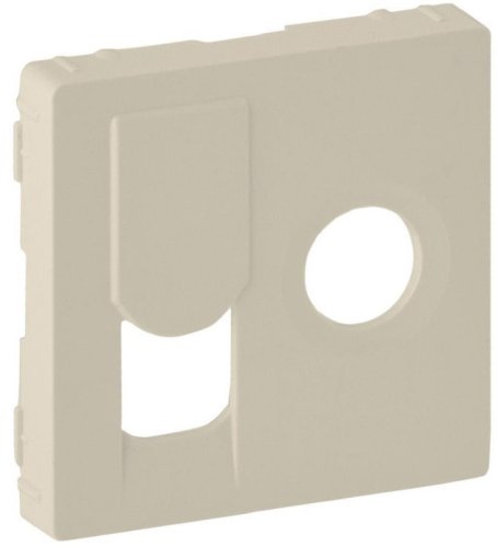 Лицевая панель Legrand Valena Life для 2-м. розетки TV+RJ45 слоновая кость фото Лицевая панель Legrand Valena Life для 2-м. розетки TV+RJ45 слоновая кость картинка